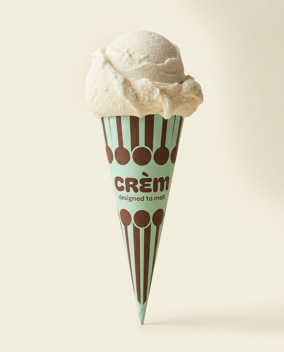 Cono CRÈm con scoop di fiordilatte