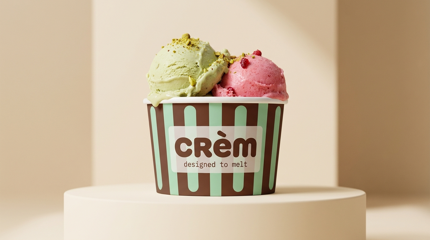 Coppetta CRÈm con pistacchio e fragola